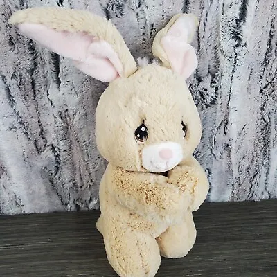 VIDEO - Precious Moments 10  Beige PRAYING Kneeling BUNNY Stuffed Animal PLUSH  • $19.95