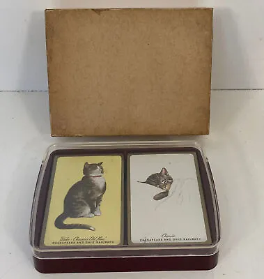 Chesapeake And Ohio Railway Peake Chessies Playing Cards W Box And Case Cats • $68.39