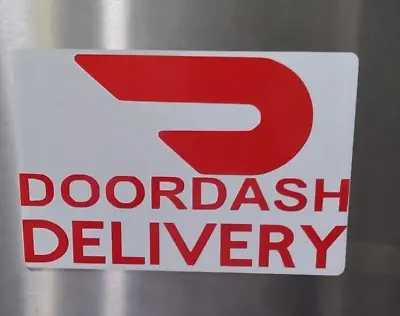 Doordash Delivery 10 X6  Vinyl Magnet Sign 2-pcs • $10.95