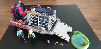 £10 • Buy Playmobil Propellor Boat Dinosaurs And Cage Explorer Set