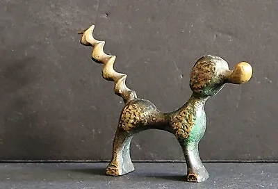 $24.95 • Buy Vintage Solid Brass Figural Poodle Dog Corkscrew 2.25  HAKULI Israel