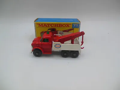 Matchbox Regular Wheels No. 71 C Ford Heavy Wreck Truck  ESSO  In Red & White • $102.58