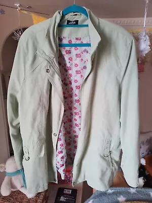 Pretty David Barry Light Green Jacket Coat Plus Size 24 • £12