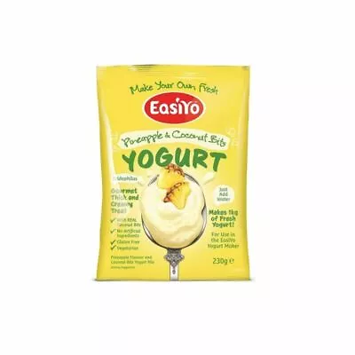 Easiyo Pineapple & Coconut With Bits Premium Yoghurt Mix 230g (Pack Of 2) • £11.19