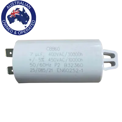 CAPACITOR 7 UF SUIT FISHER & PAYKEL DRYER 2 Pin Contacts P/n 427616 0225 • $25