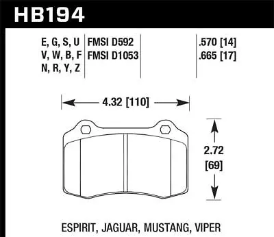 Hawk Performance - Disc Brake Pad Set LTS Disc Brake Pad • $120.55