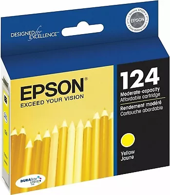 Epson 124 DURABrite Ultra Ink Standard Capacity Yellow Cartridge (T124420) • $24.50
