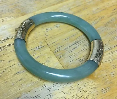 Ming's Jewelry Hawaii Apple Jade Bracelet With 14K Gold • $4000