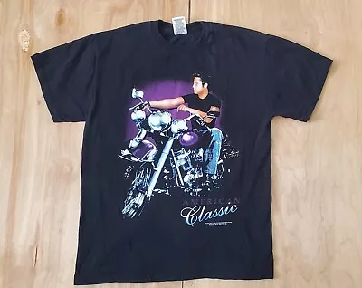 VTG 1992 Jerzees Elvis Presley American Classic Motorcycle Black T-Shirt Size M • $16.95