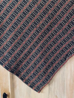 $19.95 • Buy New Primitive Americana RED NAVY TABLE SQUARE Woven Coverlet Tablecloth Topper