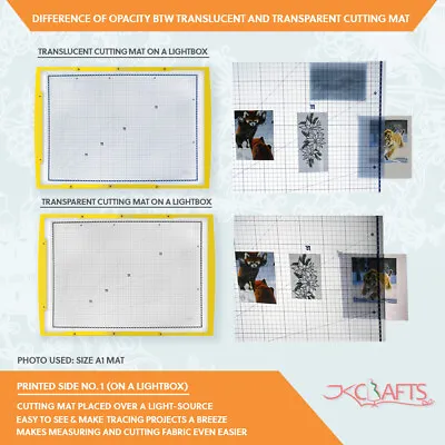 Transparent Translucent Self Healing Cutting Mat - White Cutting Mat - A1 A2 A3 • $36.95