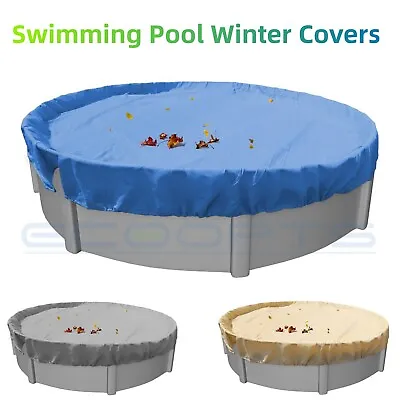 Round Above Ground Pool Cover Winter Mesh Cover Reversible Home Swimming Pool • $53.67