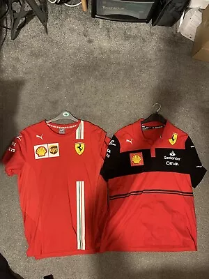 Formula 1 Ferrari T-shirt & Polo Shirt Xl Size (authentic F1 Merchandise)￼ • £30