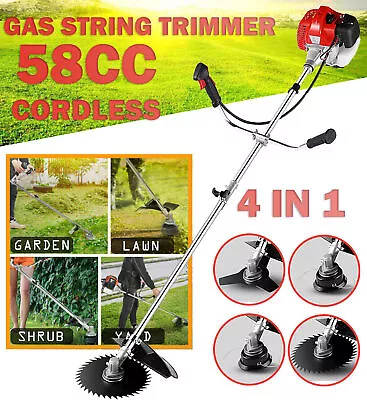 58CC 4-in-1 Gas String Trimmer Garden Brush Cutter Straight Shaft Grass Eater :) • $159.99
