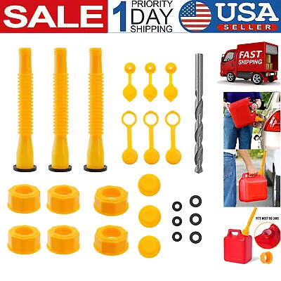 3-Kit Gas Can Nozzle Old Style Gas Can Spouts For Gasoline 1/2/5/10 Gallon • $13.99