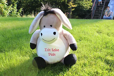 Donkey Personalized Stuffed Animal Embroidered Guardian Angel Birth Baptism Christmas • £32.88