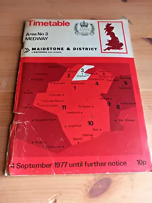 £1.99 • Buy National Express  Bus  Timetable 1977 Area 3 Medway