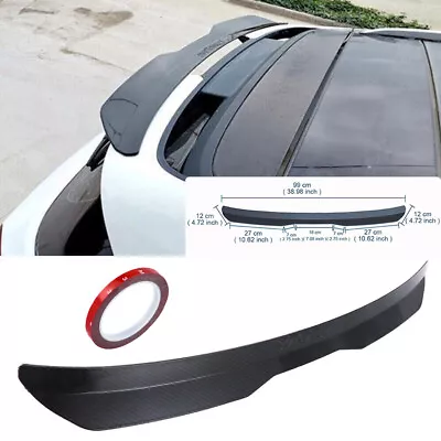 Universal Hatchback Car Rear Trunk Roof Lip Spoiler Tail Trunk Wing Carbon Fiber • $39.99