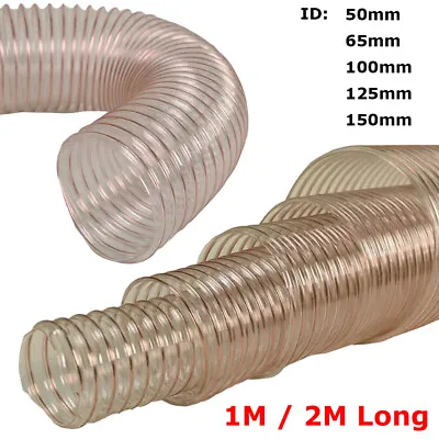 £17.53 • Buy 50-150mm PU Flexible Ducting Hose Ventilation Fume & Dust Extraction Woodworking
