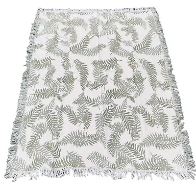 Fern Street Nature Walk Matelasse Reversible Cotton Sofa Throw • $59.99