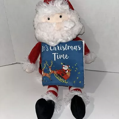 Mud Pie Kids Minky  Santa Claus Plush Toy & Cloth Book Its Christmas Time 14” • $13.60