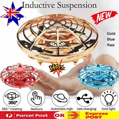 $20.49 • Buy Mini Drone Quadcopter Induction UFO Flying Toy Hand Controlled For Kids Gifts AU