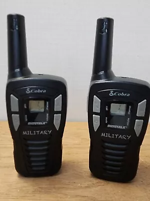Cobra Microtalk Military 2 Way Walkie Talkie Set Model HE145 Tested And Work!! • $10.20