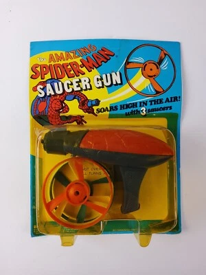 $84.96 • Buy Vintage 1978 Amazing Spider Man Saucer Disc Gun Azrak-Hamway AHI Marvel NOS RARE