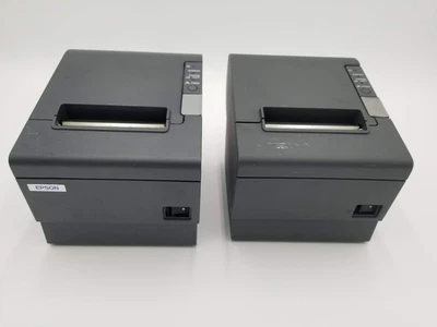 $99 • Buy LOT OF 2 Epson TM-T88IV Serial Thermal POS Receipt Printer M129H