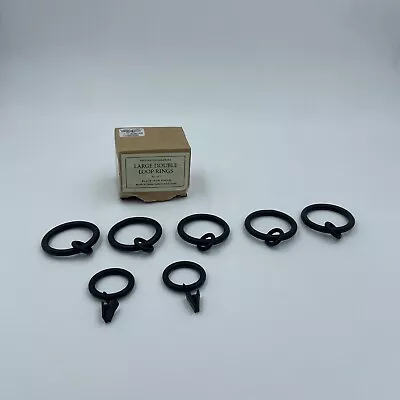 Restoration Hardware RH 5 Qty Large Double Loop Rings Black Iron DISCONTINUED! • $24.99