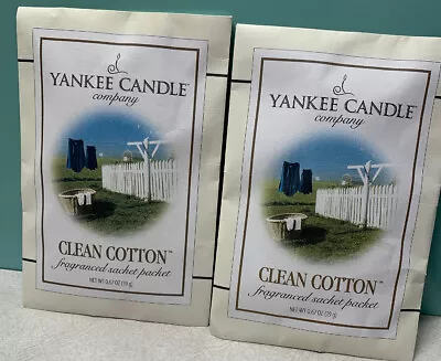 Yankee Candle Company Clean Cotton Sachet Packets Kit Of 2 • £19.28