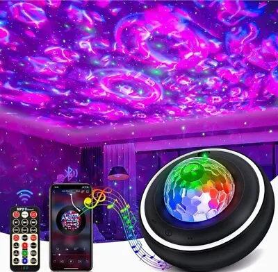 Galaxy Projector Star Night Light Projector With And Music Bluetooth Speaker. • £3.99