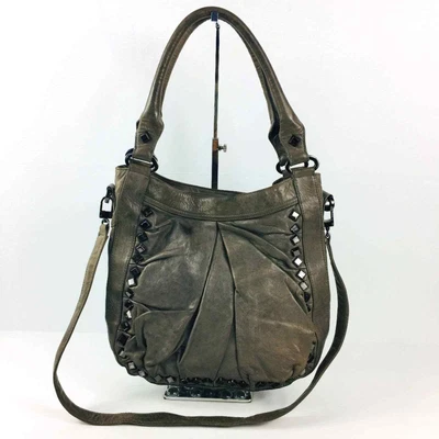 $54.25 • Buy Treesje Marley Gray Embellished Large Hobo Bag