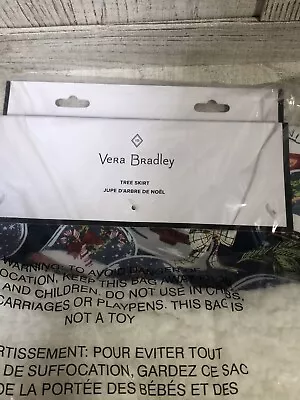 VERA BRADLEY 40 Yr. History CHRISTMAS  TREE SKIRT Snow Globes Pattern New In Bag • $30