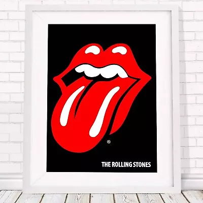 Rolling Stones - Logo Rock Music Poster Picture Print - Sizes A5 To A0 • $19.95