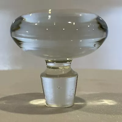 VTG Bottle Decanter Stopper Clear Round Ball Mushroom Glass Crystal Heavy 9oz!! • $18