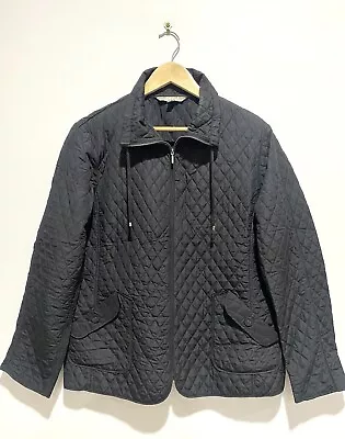 Yarra Trail Quilted Jacket| AU 14| Full Zip- Black • $25.50