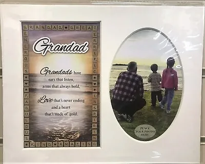 Nan / Grandad Photo Mount - Fit 10 X 8  Frame - Mothers / Fathers Day - Keepsake • £3.49