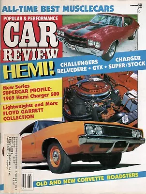 Vintage MUSCLE CAR REVIEW Magazine February 1986 HEMI Chevelle Charger Corvette • $5