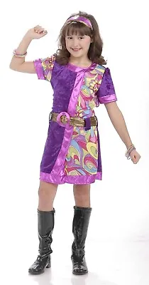 Miss Funky Time Girls 60s 70s Disco Hippie Halloween Costume - 8-10 Medium #7283 • $11.99