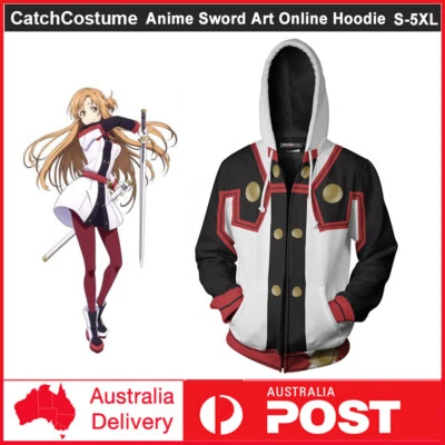 Sword Art Online Ordinal Scale Yuuki Asuna Cosplay Costume Hoodie Sweatshirts • $37.04