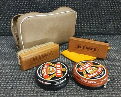 🔶️rare Vintage Kiwi Polishing Nugget Tins Shoe Boot Polish Advertising Kit Bag  • $149.99