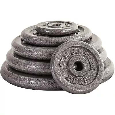 GYM MASTER 1  Standard Weight Plates Cast Iron 1.25kg -20kg / Full Set • £13.99