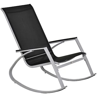 Sling Rocking Chair Outdoor Patio Rocker For Garden Front Porch Deck Backyard • $72.79