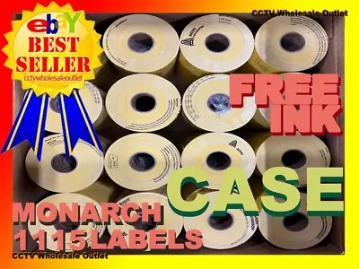 One Box Genuine Monarch 1115 Yellow Labels 16 SLEEVES=160 ROLLS • $289.99