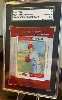 2013 Topps Mike Schmidt Manufactured Card Patch SGC 8.5 Graded  • $9.99