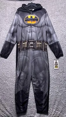 Marvel Batman Union Suit Pajama One Piece Large Black White Costume ADULT • $11.04