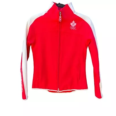 $80 • Buy Olympic Canada Team 2006 HBC Hudson Bay Company Woman's White Red Jacket SZ M
