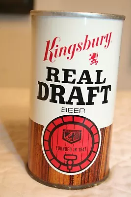 Kingsbury REAL DRAFT BEER 12 Oz. 1970's SS Pull Tab From Sheboygan Wisconsin • $3.99