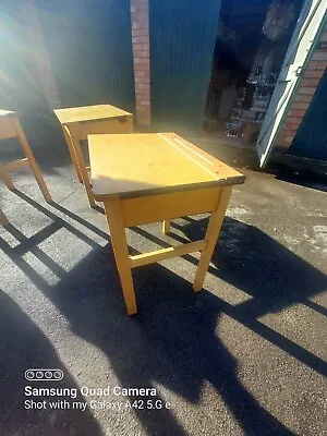 £10 • Buy REDUCED Solid Beech Old Wooden School Desk